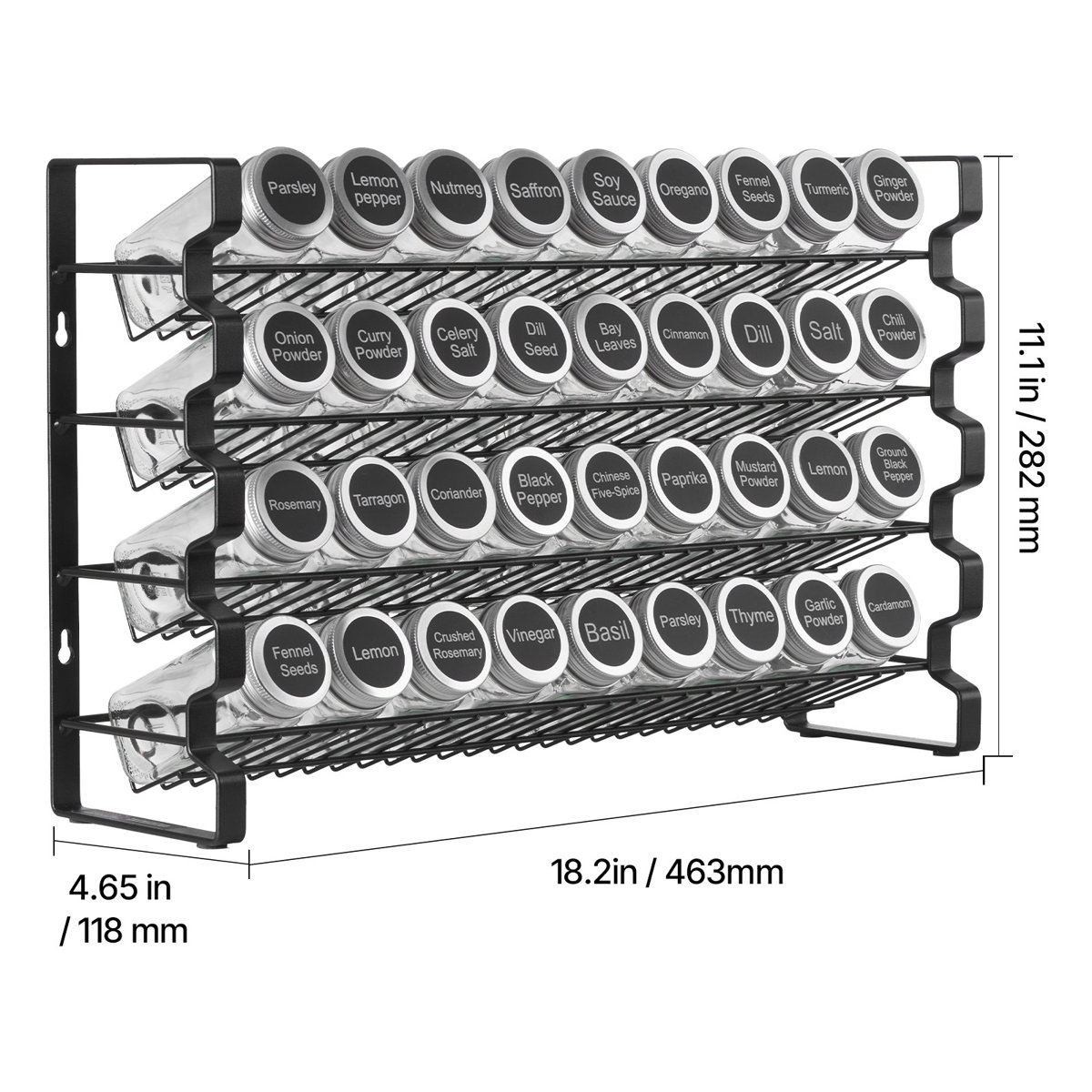Spice Rack Organizer for Cabinet Kitchen Countertop Seasoning Organizer